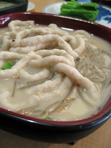 A bowl of Worm Soup served in China